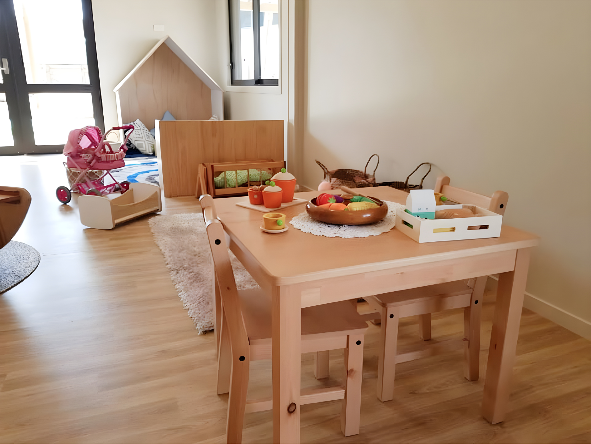 Photo of table and chairs inside preschool